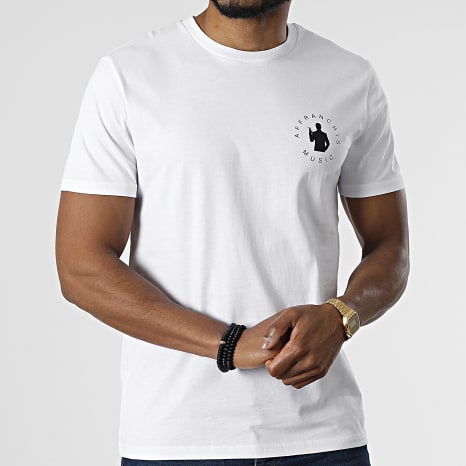 Fianso - Camiseta Espalda Vertical Blanco Negro