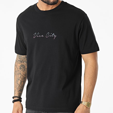 Luxury Lovers - Tee Shirt Oversize Large Vice City Miami Noir