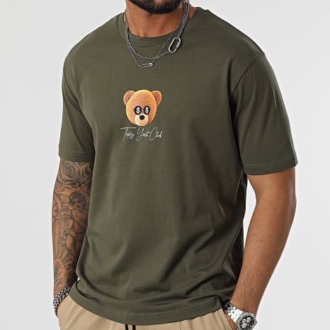 Teddy Yacht Club - Tee Shirt Oversize Large Cash Is King Khaki Green