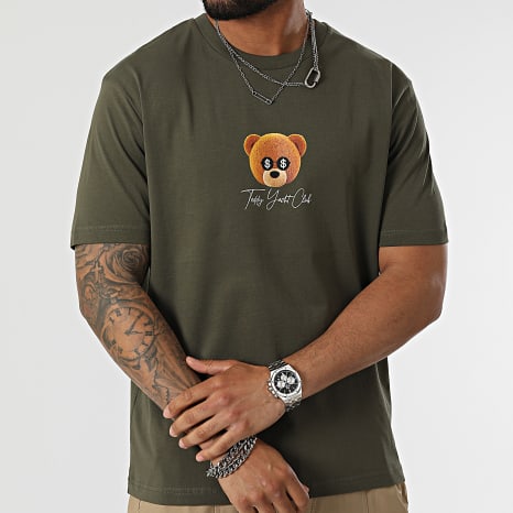 Teddy Yacht Club - Tee Shirt Oversize Large Cash Is King Khaki Green