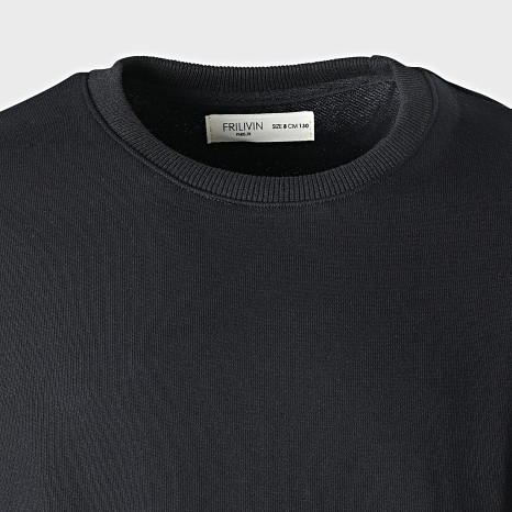 Classic Series - Sudadera Cuello Redondo Infantil ZD009 Negro