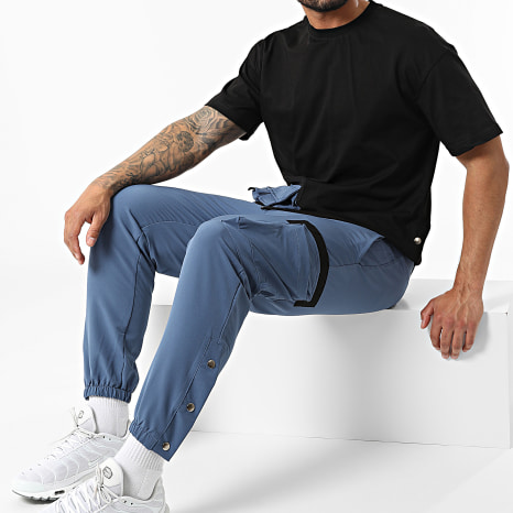 Classic Series - Zwart Blauwe Cargo Broek T-shirt Set