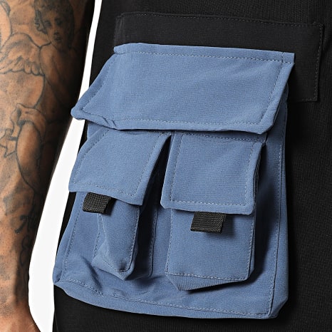 Classic Series - Zwart Blauwe Cargo Broek T-shirt Set
