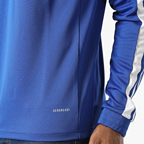 Adidas Sportswear - Sweat Col Zippé A Bandes GP6475 Bleu Roi