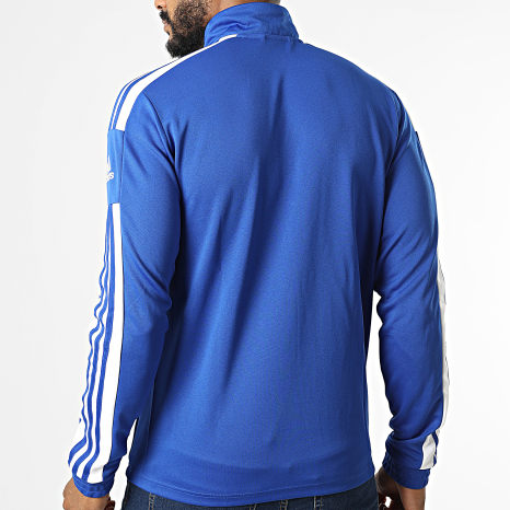 Adidas Sportswear - Sweat Col Zippé A Bandes GP6475 Bleu Roi
