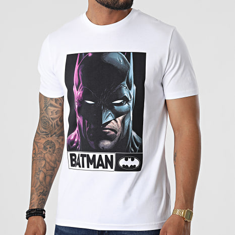 Batman - Maglietta Angry Batman Bianco