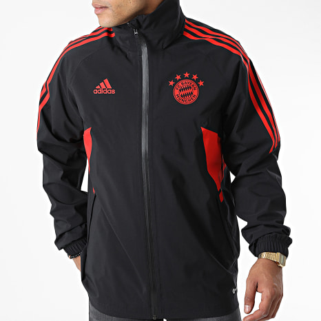 Adidas Sportswear - FC Bayern Munich Rain HI3465 Striped Zip
