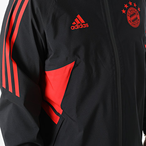 Adidas Sportswear - FC Bayern Munich Rain HI3465 Striped Zip