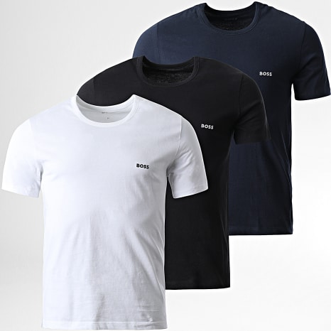 BOSS - Lot De 3 Tee Shirts Classic 50475284 Blanc Noir Bleu Marine