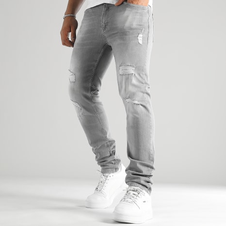 LBO - Jeans dal taglio regolare con Destroy 2674 Denim Grigio chiaro