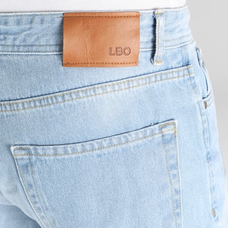 LBO - Jean Relaxed Straight Fit With Destroy 2788 Blue Denim Wash