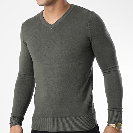 Classic Series - Suéter Cuello V 662 Verde Kaki