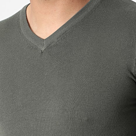 Classic Series - Suéter Cuello V 662 Verde Kaki