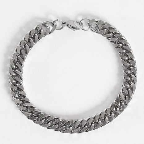 LBO - Pulsera Cadena Gourmette 8mm Plateado
