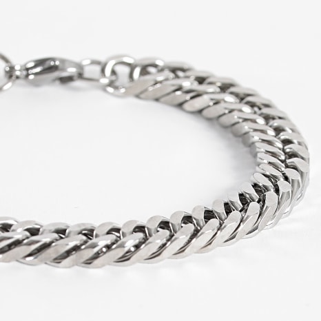 LBO - Pulsera Cadena Gourmette 8mm Plateado