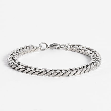LBO - Pulsera Cadena Gourmette 8mm Plateado