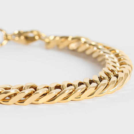 LBO - Pulsera Cadena Gourmette 8mm Dorado