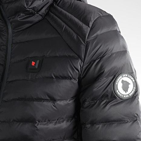 Comme Des Loups - Chaquetón Con Capucha Calentadora Otawa Negro