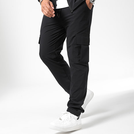 LBO - Conjunto de chaqueta con cremallera y pantalón cargo 10701336 Negro