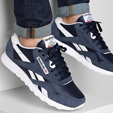 Reebok - Zapatillas Classic Nylon GY7234 Vector Azul Marino Blanco