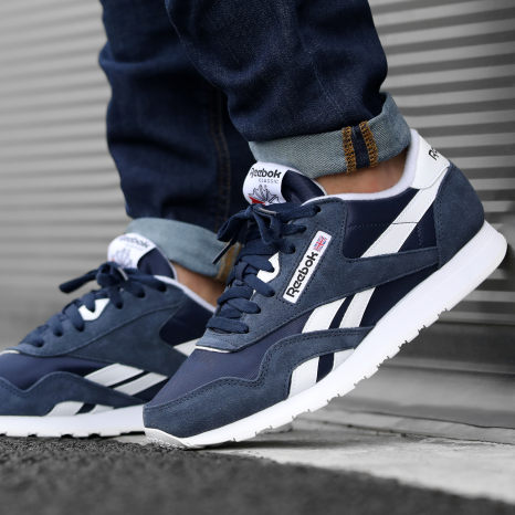 Reebok - Zapatillas Classic Nylon GY7234 Vector Azul Marino Blanco