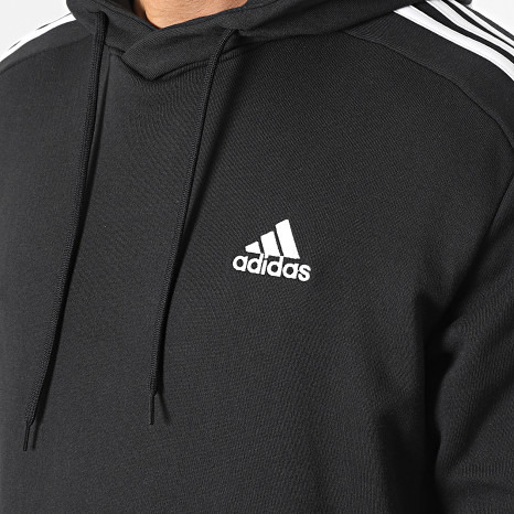 Adidas Performance - Sudadera con capucha a rayas IC0435 Negro
