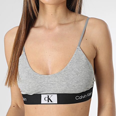 Calvin Klein - Sujetador de mujer QF7216E Heather Grey