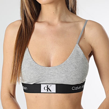 Calvin Klein - Sujetador de mujer QF7216E Heather Grey