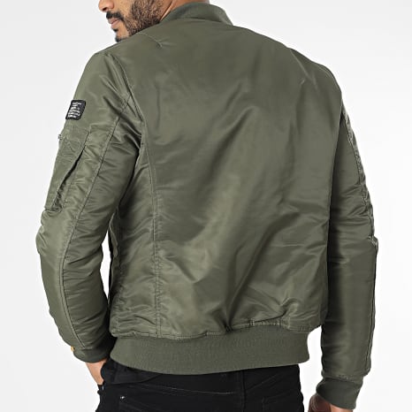 Schott NYC - Chaqueta bomber Airforcers Slim Fit Caqui Verde