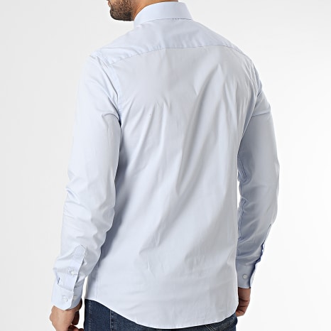 Calvin Klein - Chemise Manches Longues Stretch Poplin 0856 Bleu Clair