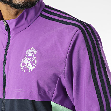 Adidas Sportswear - Real Madrid HT8805 Violet Navy Stripe Zip