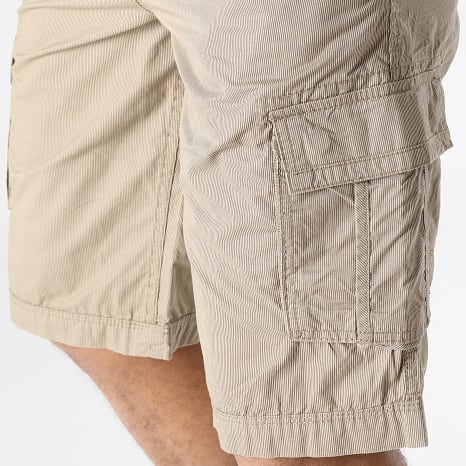 Teddy Smith - Short Cargo A Rayures Sytro 3 Beige Foncé