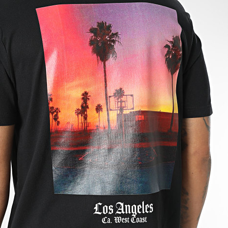 Luxury Lovers - Tee Shirt Oversize Large Los Angeles Basketball Black
