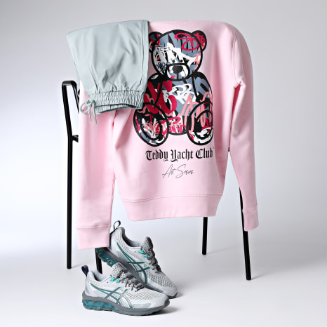 Teddy Yacht Club - Art Series Sudadera con capucha rosa pastel