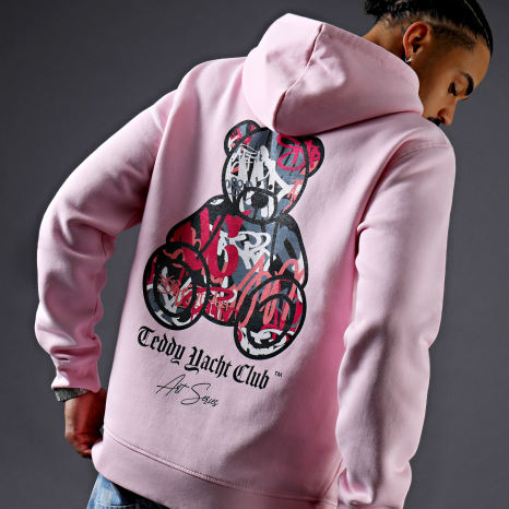 Teddy Yacht Club - Art Series Sudadera con capucha rosa pastel