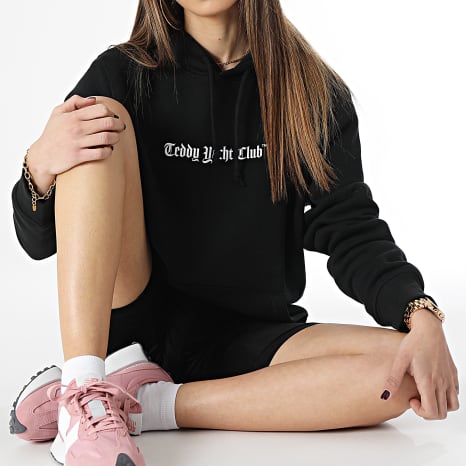 Teddy Yacht Club - Sweat Capuche Femme Art Series Pink Noir