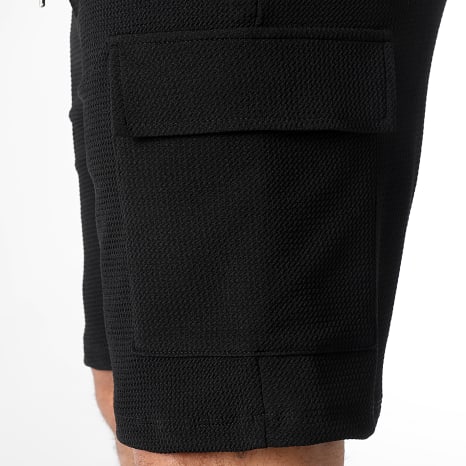 LBO - Wafel Textured Cargo Korte Broek 0180 Zwart