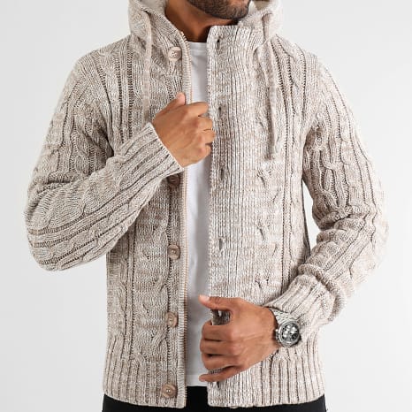 LBO - Twisted Cardigan 0346 Beige Chiné