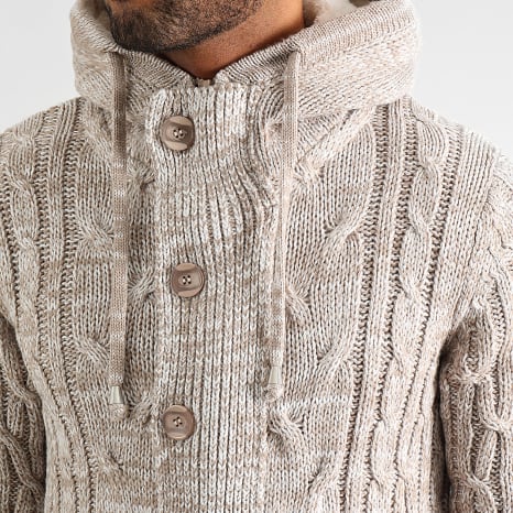 LBO - Twisted Cardigan 0346 Beige Chiné
