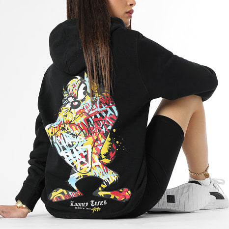 Looney Tunes - Sweat Capuche Femme Taz Graff Noir