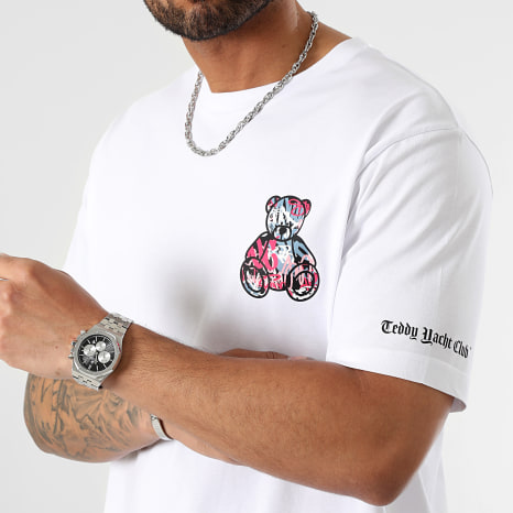 Teddy Yacht Club - Camiseta Oversize Large Essentials Art Series Rosa Blanco