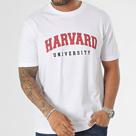 Classic Series - Oversized T-shirt Large Harvard Wit