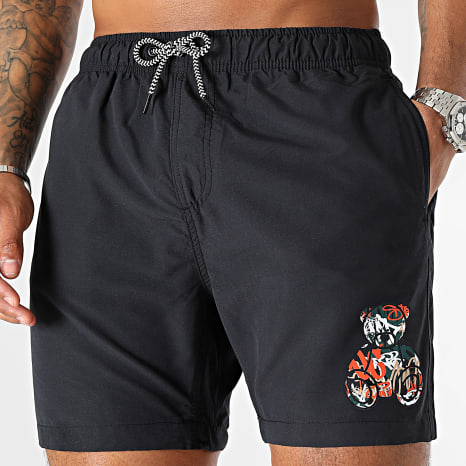 Teddy Yacht Club - Essentials Art Series Swim Shorts Orange Black