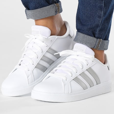 Adidas Performance - Zapatillas Grand Court 2 Mujer GW6506 Cloud Blanco Plata Mate