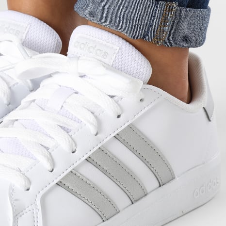 Adidas Performance - Zapatillas Grand Court 2 Mujer GW6506 Cloud Blanco Plata Mate