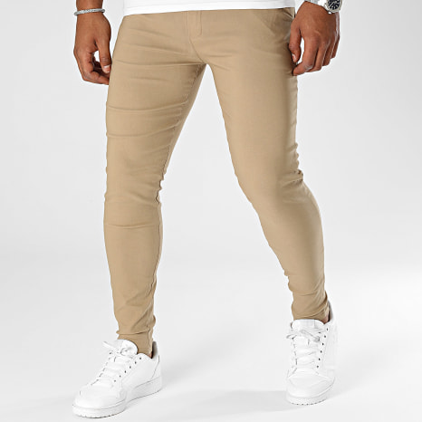 Frilivin - Lote de 2 pantalones chinos camel negros