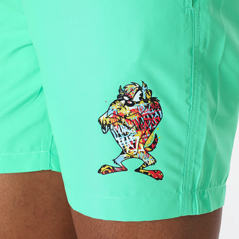 Looney Tunes - Taz Graff Pastel Green Swim Shorts