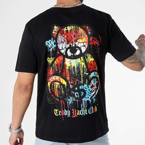 Teddy Yacht Club - Tee Shirt Oversize Large Art Series Dripping Black