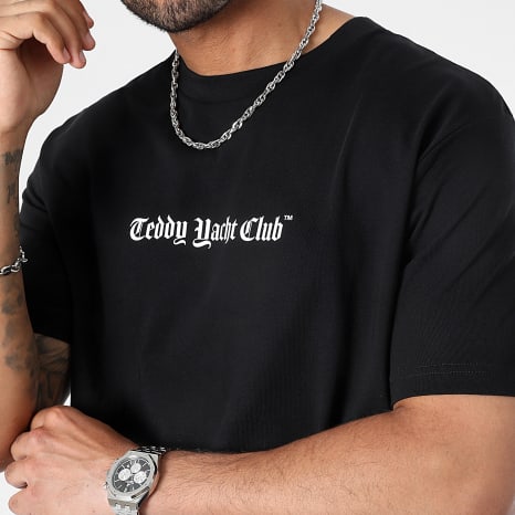 Teddy Yacht Club - Tee Shirt Oversize Large Art Series Dripping Black