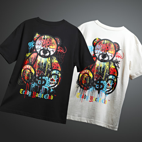 Teddy Yacht Club - Tee Shirt Oversize Large Art Series Dripping Black